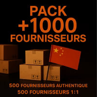 PACK +1000 FOURNISSEURS AUTHENTIQUES et 1:1